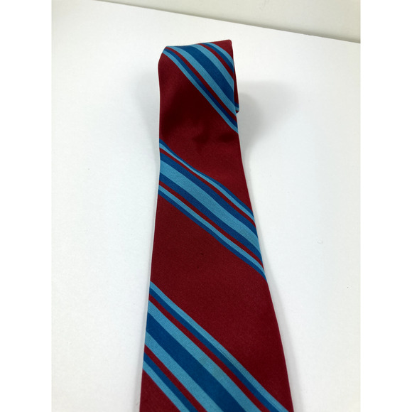 Superba Vintage Ride Blue Striped Neck Tie 100% Dacron Polyester - Picture 3 of 4